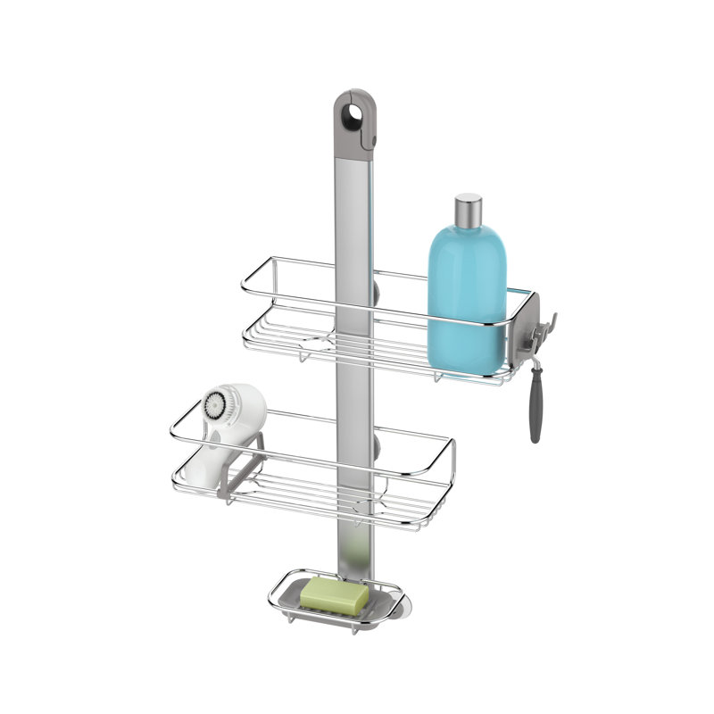 simplehuman Adjustable Shower Caddy, Stainless Steel + Anodized